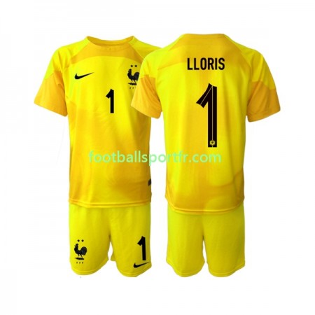Tenue France Hugo Lloris 1 Gardien Enfant Troisieme World Cup 2022 Maillot de Foot